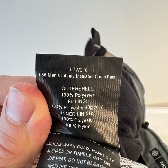 686 Men’s Infinity Insulated Cargo Pant (ski/snowboard/snow) - Picture 5 of 5